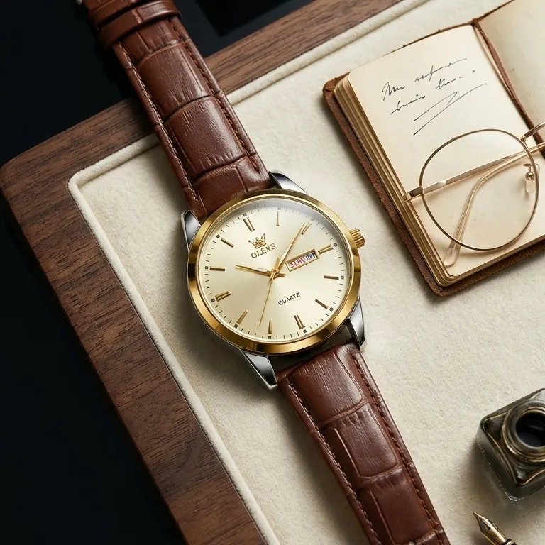 OLEVS Quartz Analog Men Watch-Water Resistant