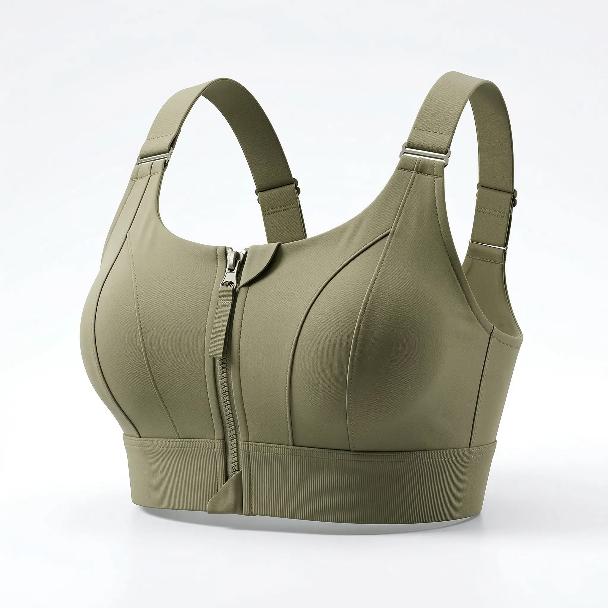 Front Zipper Sports Bra