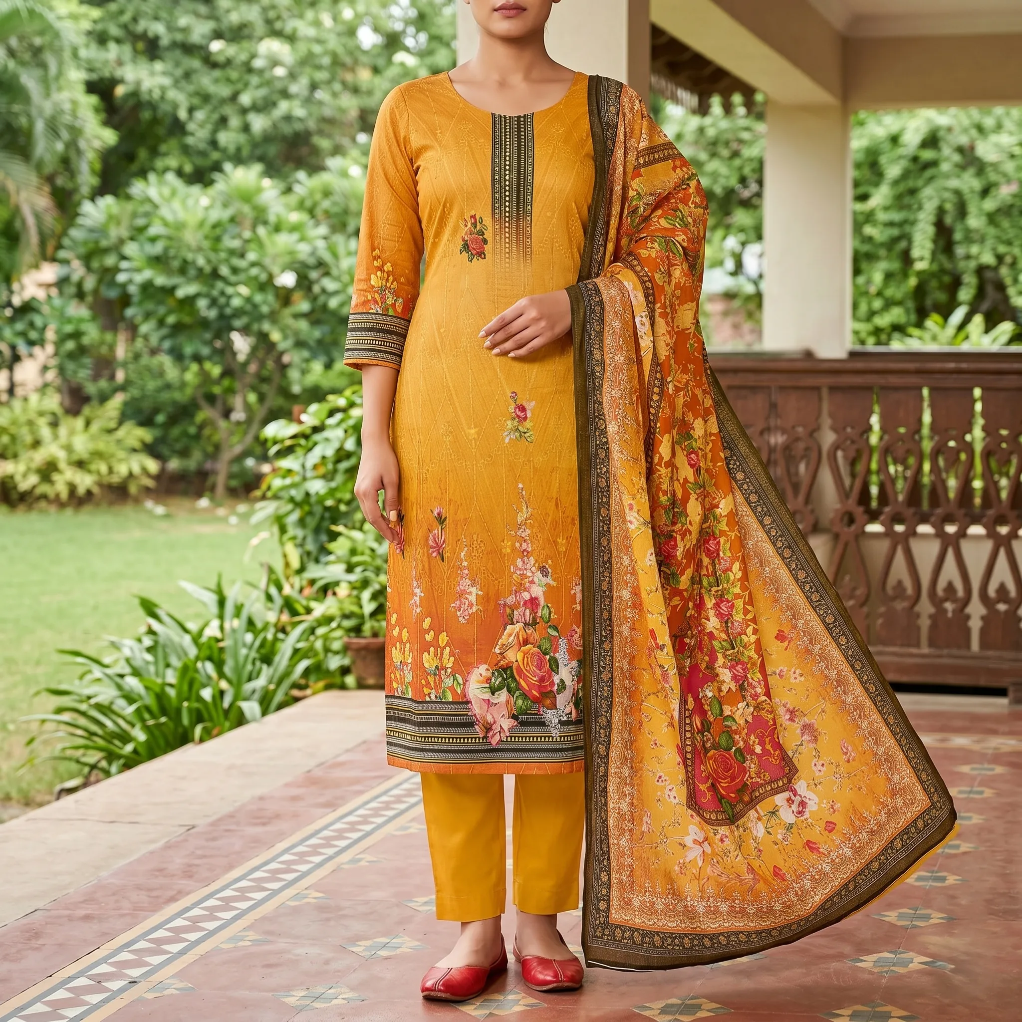ANAYA HOOR Rigging Digital printed cotton  3 Piece