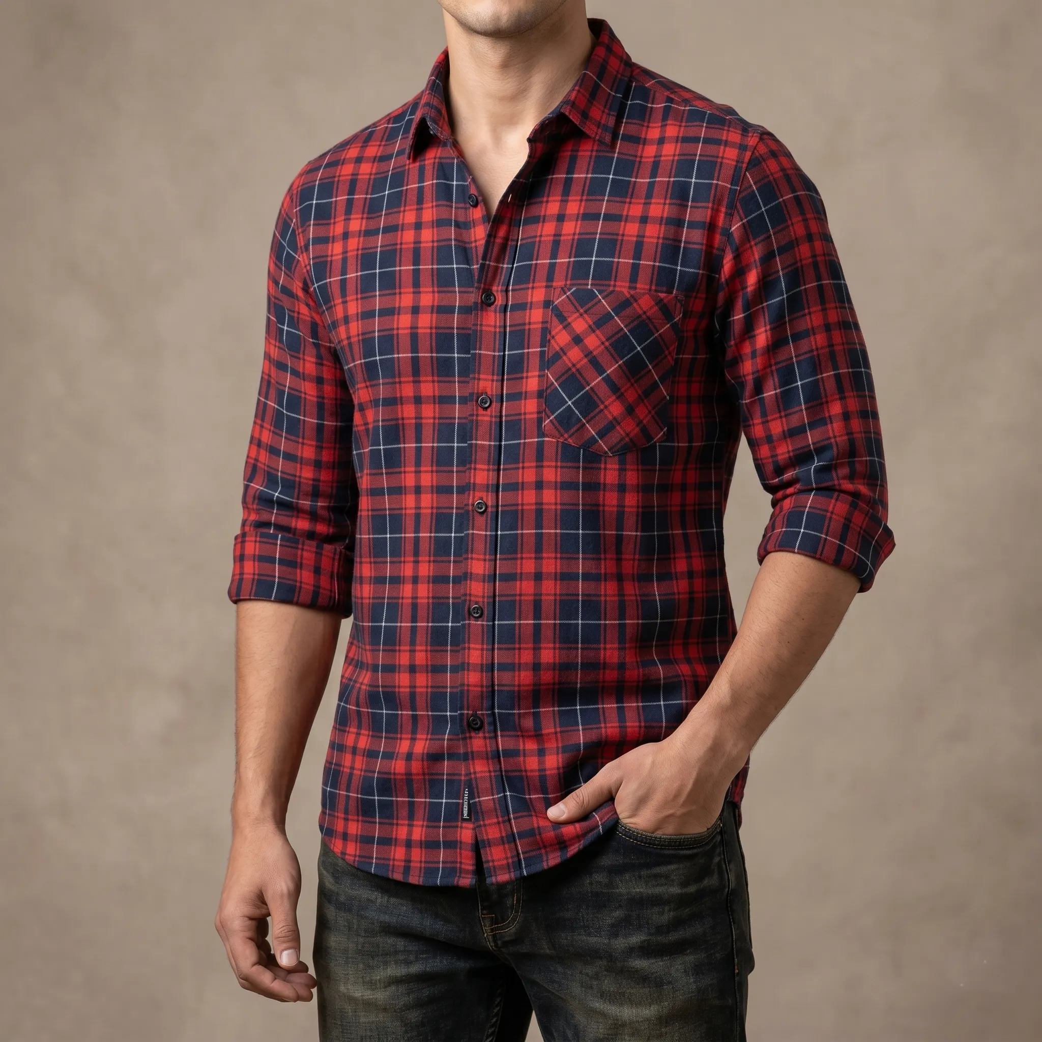 Cotton full Sleeve Check Shirt for Men's