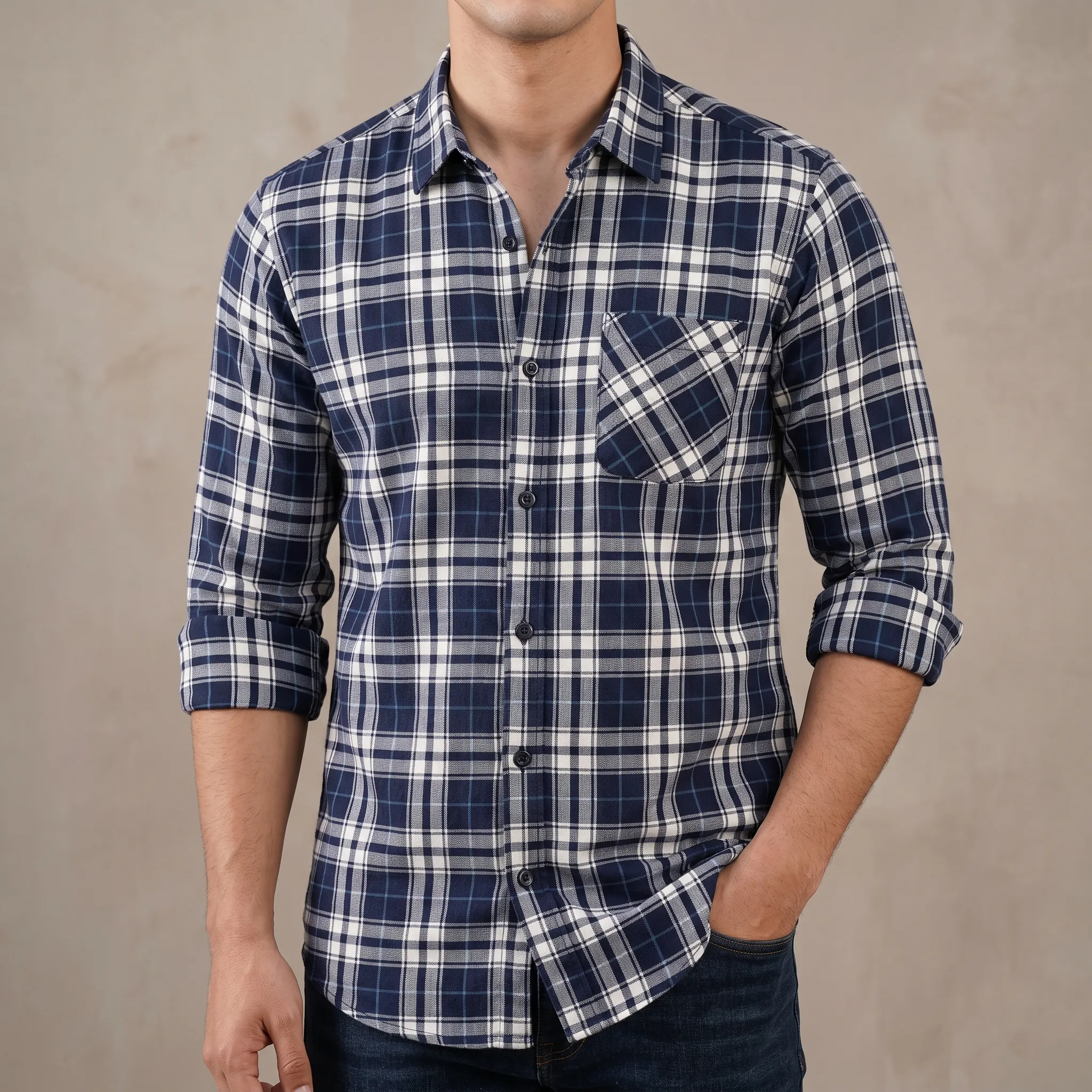 Cotton full Sleeve Check Shirt for Men's