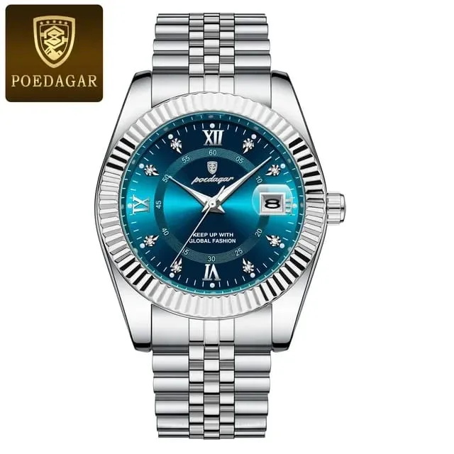 Poedagar 910 Model Fashion Watch for Men (Butterfly Lock)