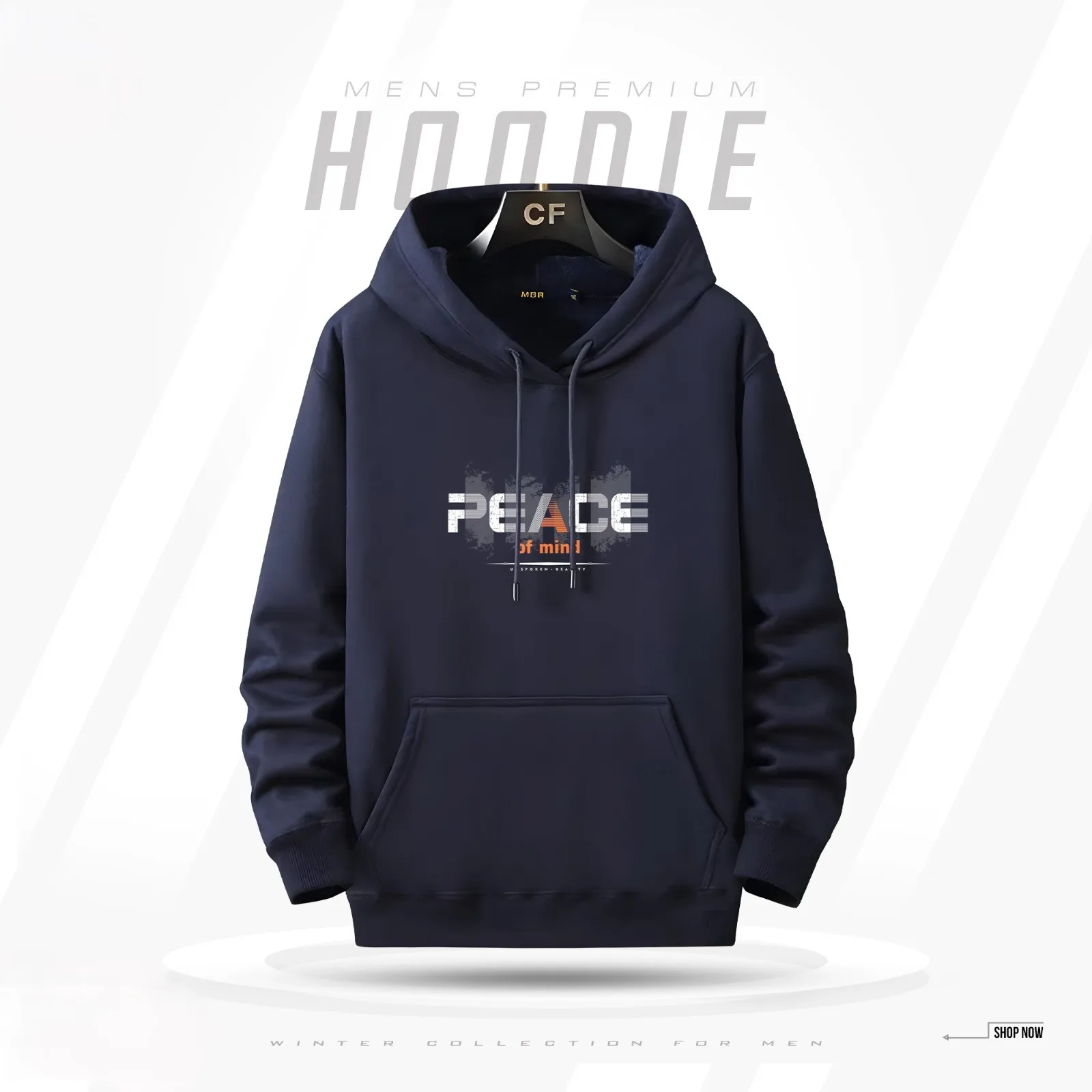Men's Winter Hoodie Black