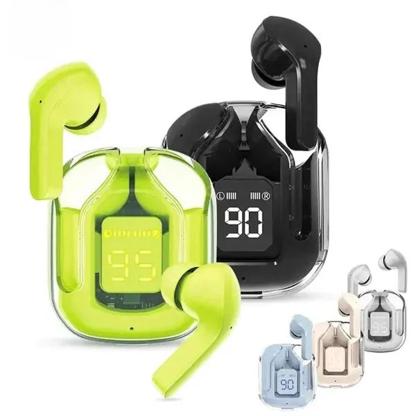 Ultrapods Pro Transparent True Wireless Earbuds – Bluetooth 5.3 TWS with Smart LED Display, ANC Noise Cancellation & IPX4 Waterproof