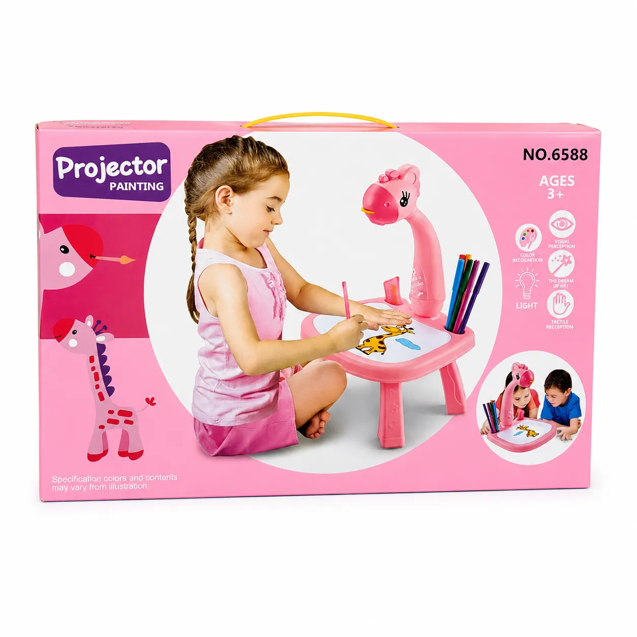 Little Hands Drawing Projector Table for Kids | Trace & Draw Educational Art Toy with Light | Safe ABS Doodle Board for Toddlers, Boys & Girls