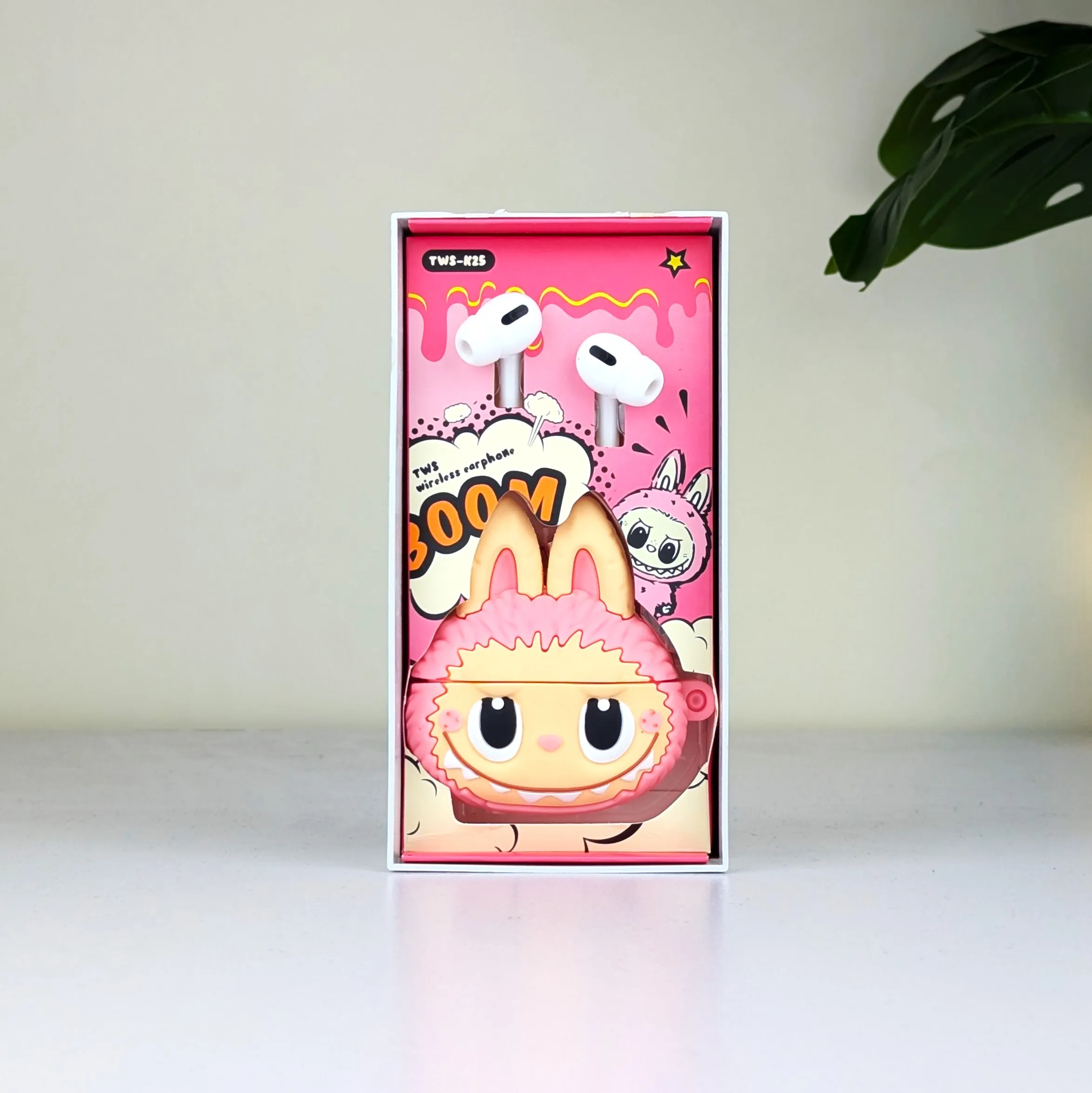 Cute Cartoon 3D Labubu Silicone Protective Shell TWS Wireless Earbuds – Bluetooth In-Ear Headphones with HD Sound, IPX4 Waterproof & Long Battery
