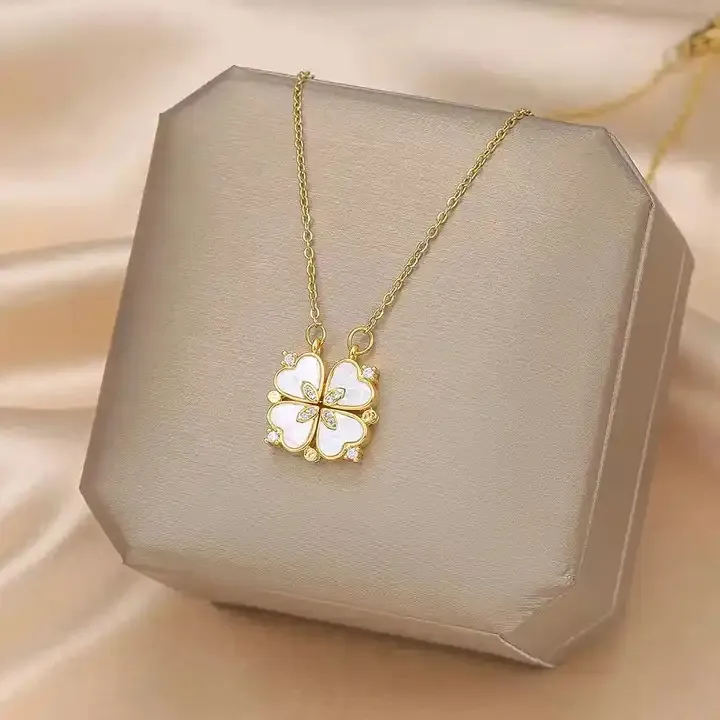 Love Heart Magnetic Pendant Chain Necklace