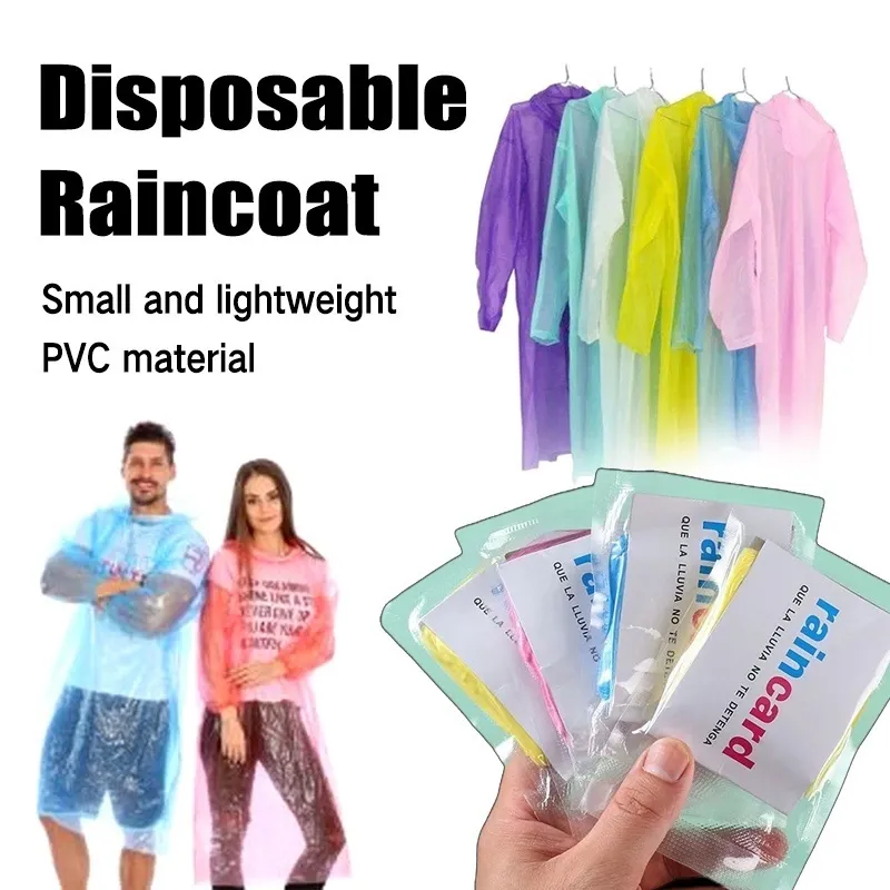 Rain Card, Wallet Rain Coat, Pocket Rain Coat, Rain Coat For Man And Women (10Pcs)
