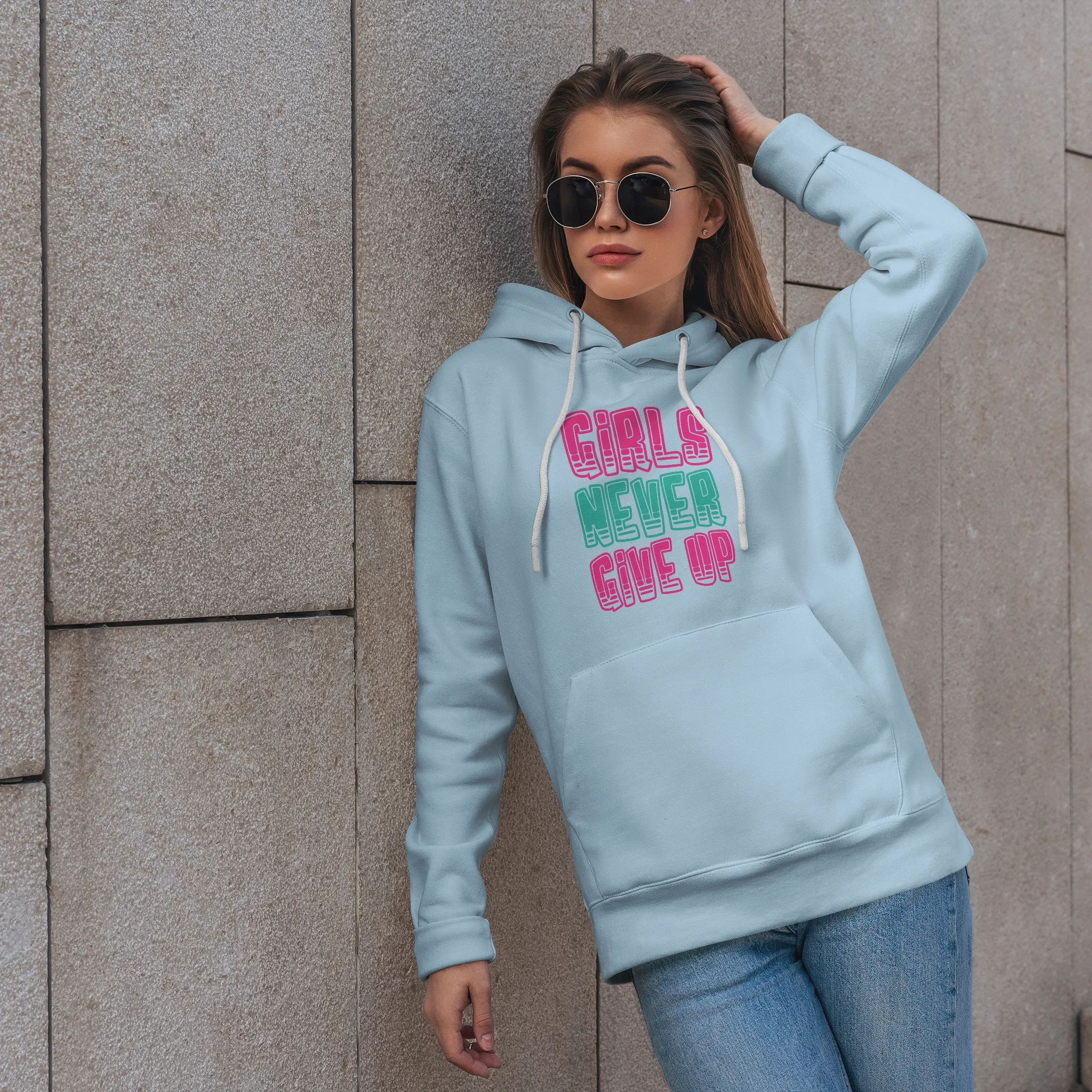 WinterWhisper Ladies Hoodie ( Sky Blue )