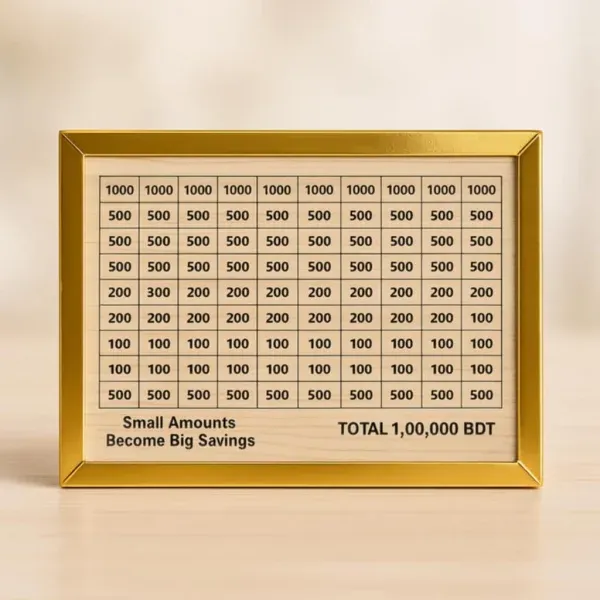 Wooden Money Saving Box (Piggy Bank) 1,00,000 tk