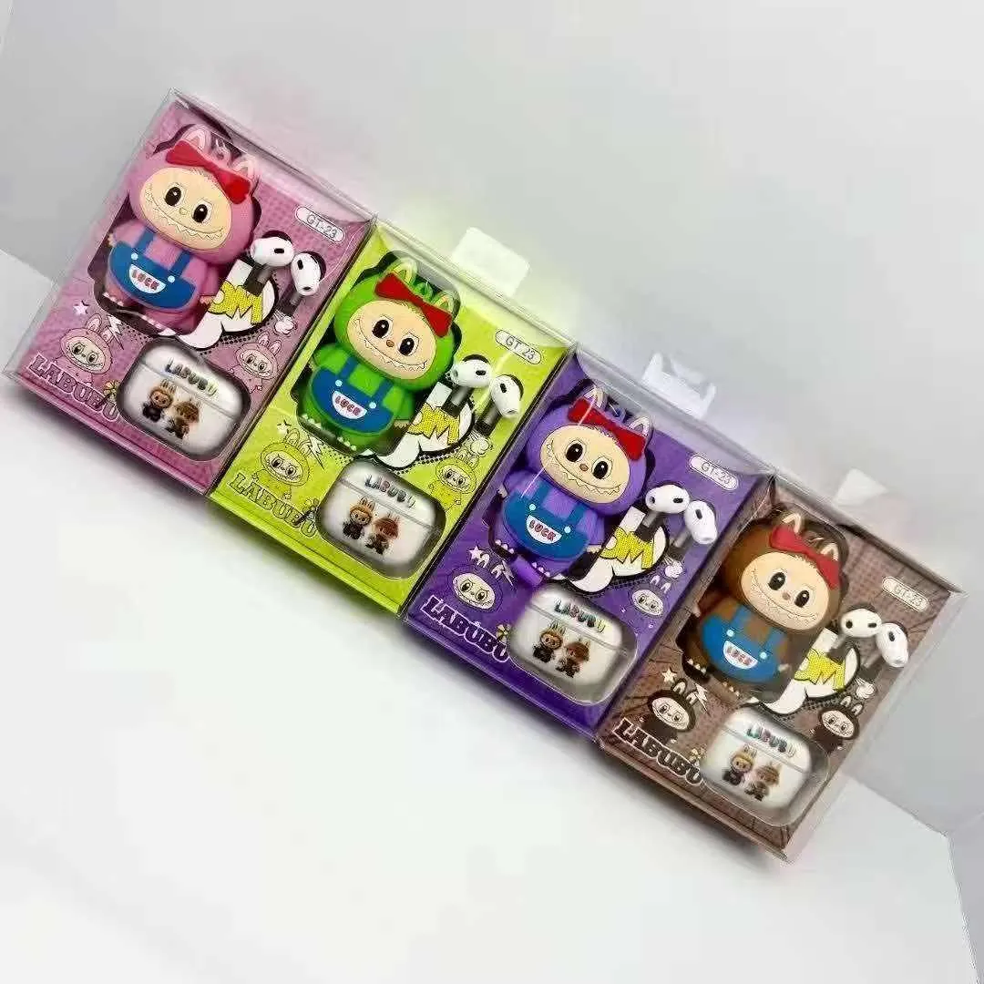 Labubu Doll Wireless Earbuds Set – Cute Pop Mart The Monsters Character Case with Crystal Clear Sound, Deep Bass & Bluetooth TWS Earphones