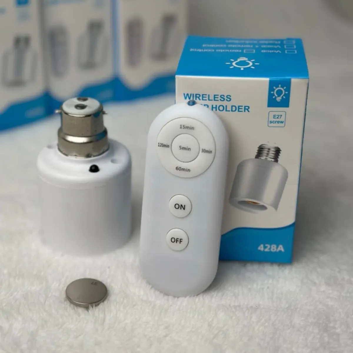 Remote Control E27 Lamp Holder with Auto Timer