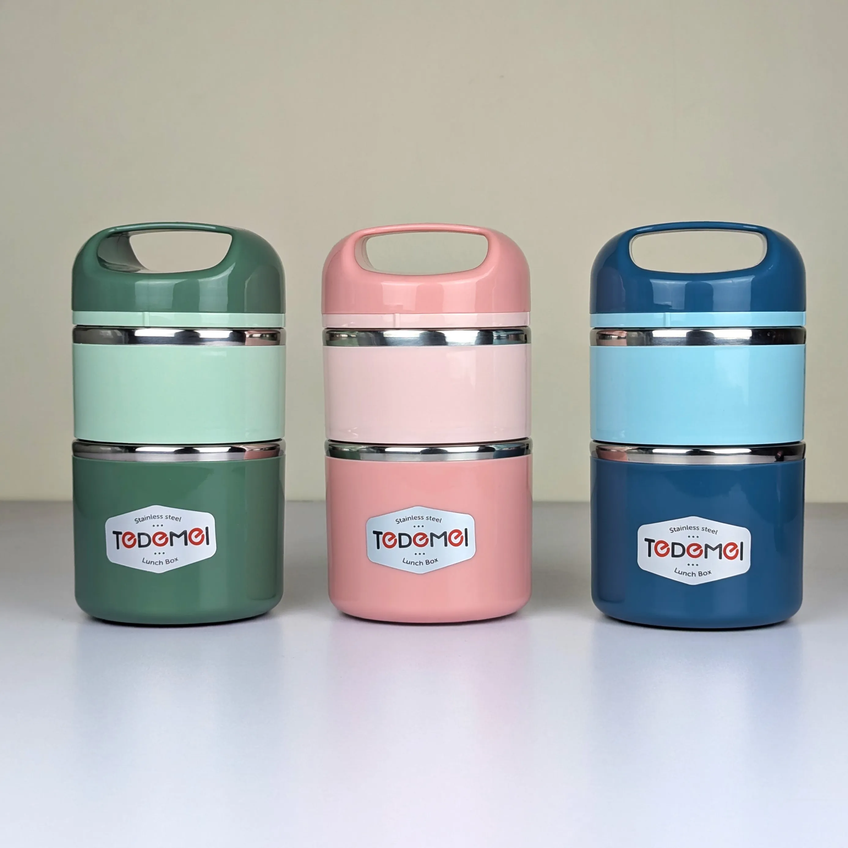 2.5 Layer 1.13L Stainless Steel Lunch Box – Leak-Proof, BPA-Free Airtight Tiffin Box with Handle for Office, School & Travel