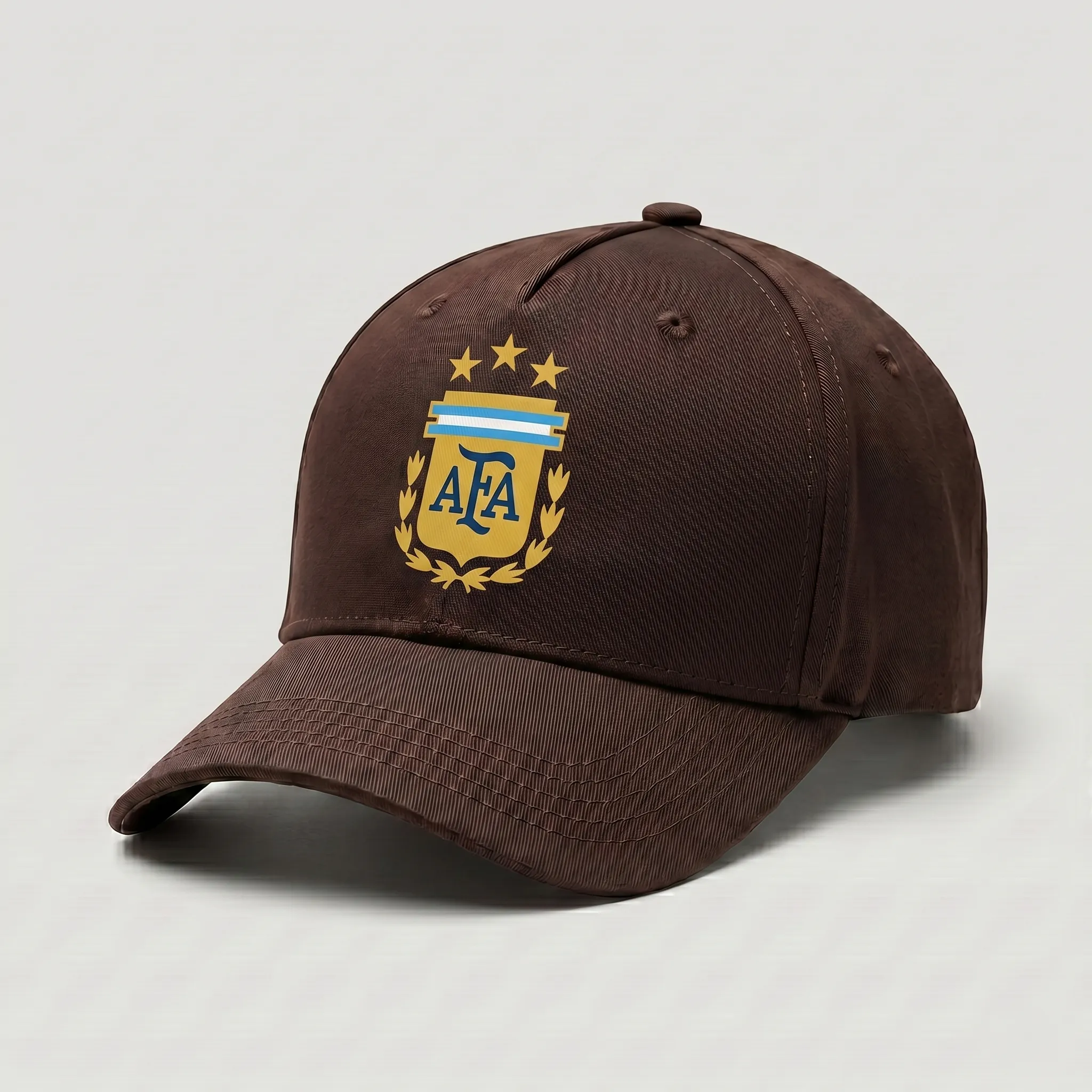 Premium Dark Coffee Argentina AFA Supporter Cap (3 Stars)
