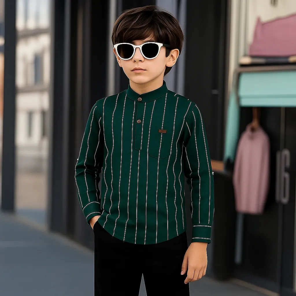 Boys' Premium Striped Cotton Katua