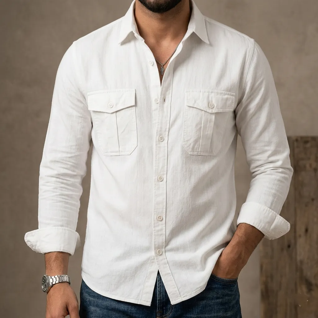 Full sleeves double pocket Shirt