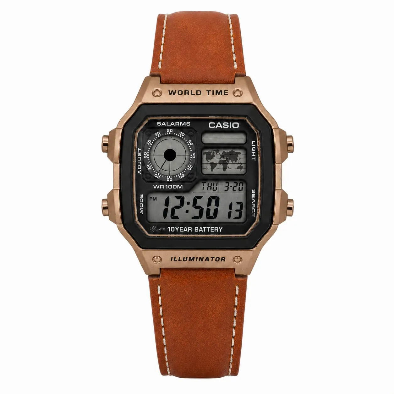 CASIO ILLUMINATOR LEATHER STRAP PREMIUM WATCH