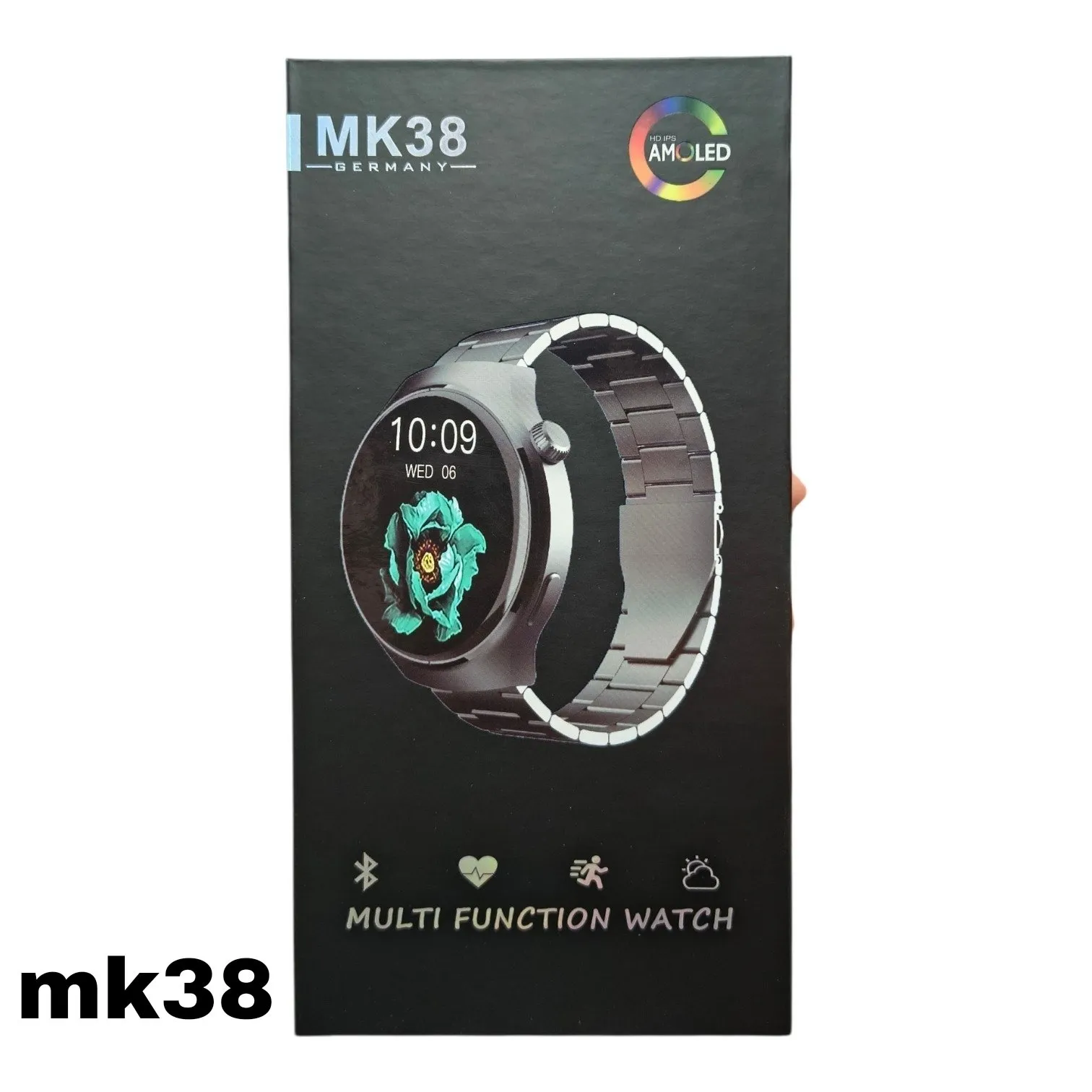 New MK38 Premium Round AMOLED HD display Germany Multi Function Smart Watch For Men
