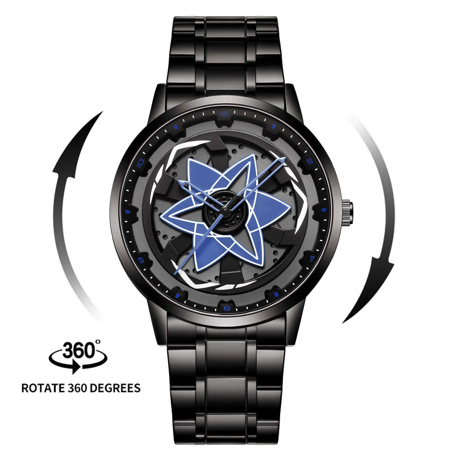 Wheel Rim Rotating Watch